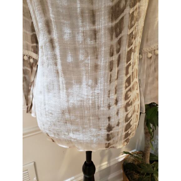 Apt. 9 Cream Blouse with Pom Pom Details - Picture 4 of 12